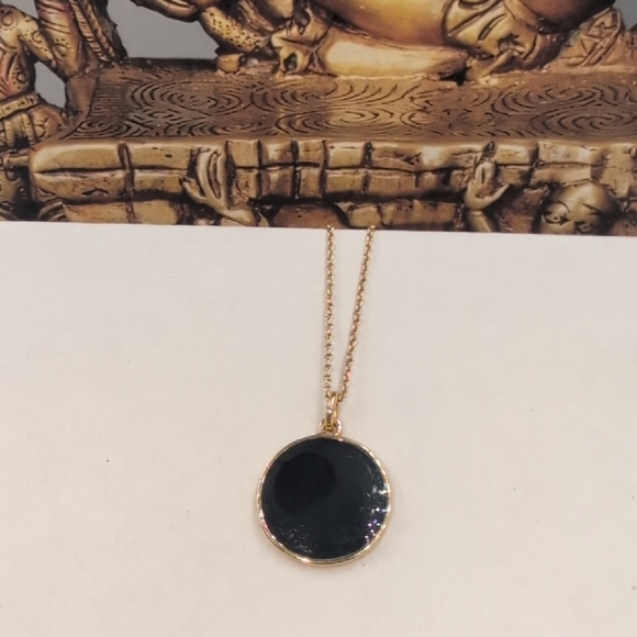 kate spade Jewelry - Kate Spade Skirt The Rules Gold and Black Circle Necklace